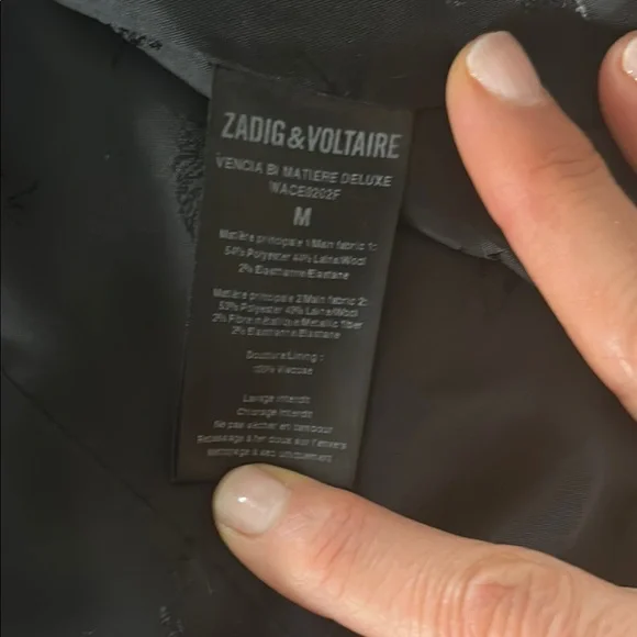 Zadig & Voltaire Black Tailored Blazer